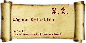 Wágner Krisztina névjegykártya