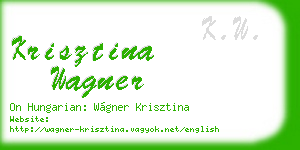 krisztina wagner business card